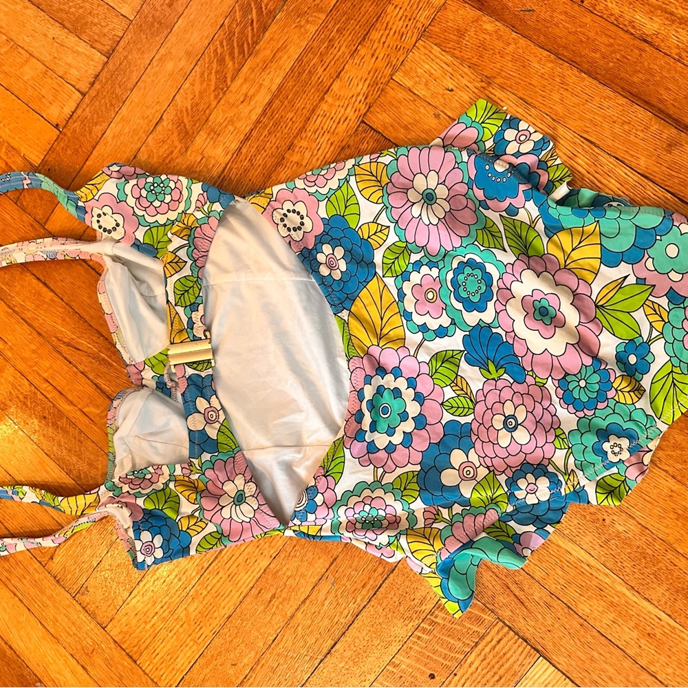 Dodo bar or Devon blue floral swimsuit one piece left on Friday free people - Picture 3 of 4